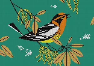 click here to view larger image of Blackburnian Warbler (hand painted canvases)