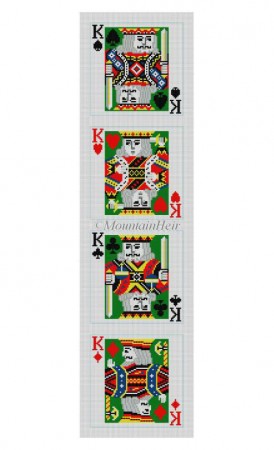 click here to view larger image of Card Suit Kings (hand painted canvases)