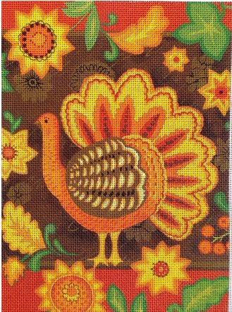 click here to view larger image of Folk Art Turkey (hand painted canvases)