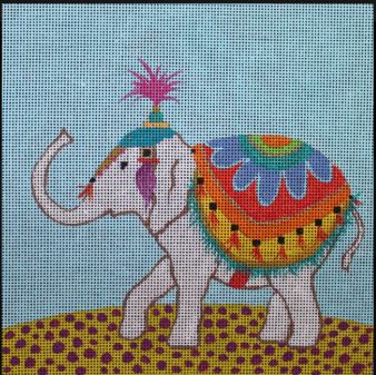 click here to view larger image of Whimsey Elephant (hand painted canvases)