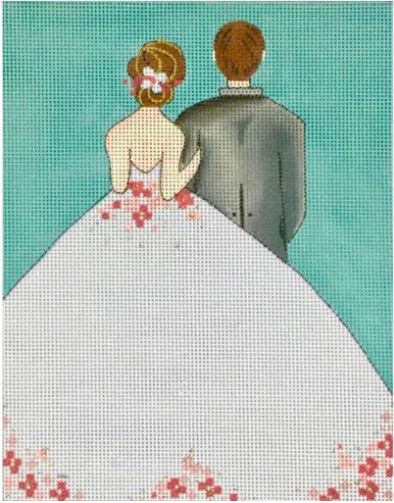 click here to view larger image of Bride & Groom (hand painted canvases)
