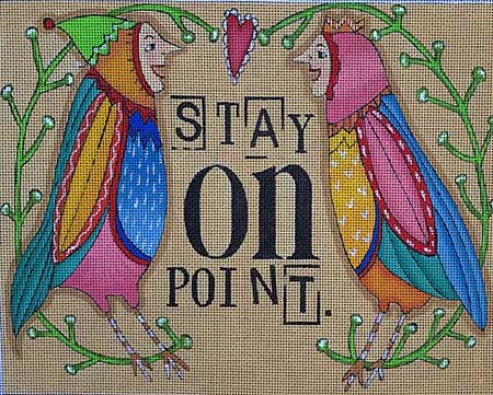 click here to view larger image of Stay on Point (hand painted canvases)