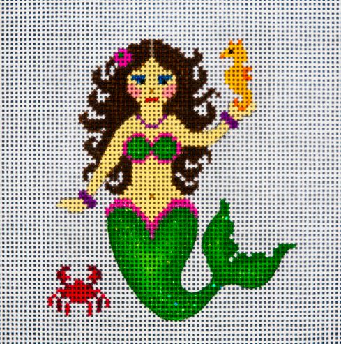 click here to view larger image of Brunette Mermaid (hand painted canvases)