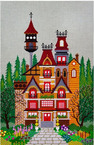 click here to view larger image of House on the Hill (hand painted canvases)