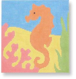 click here to view larger image of Seahorse (hand painted canvases)