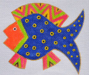 click here to view larger image of Blue Fish (hand painted canvases)