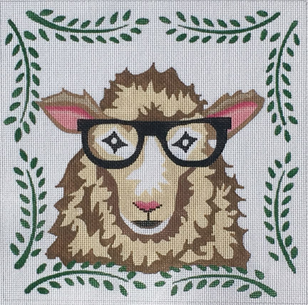 click here to view larger image of Sheep with Glasses (hand painted canvases)