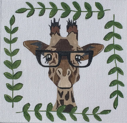 click here to view larger image of Giraffe with Glasses (hand painted canvases)