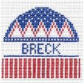 click here to view larger image of Breckenridge, CO - Wool Hat Ornament (hand painted canvases)