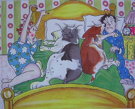 click here to view larger image of Sharing the Bed (hand painted canvases)