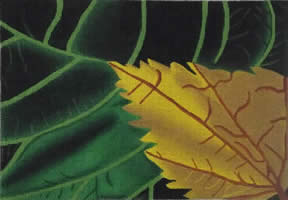 click here to view larger image of Yellow Leaf (hand painted canvases)