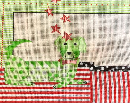 click here to view larger image of Very Merry Dog (hand painted canvases)