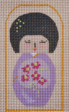 click here to view larger image of Mini Purple Geisha  (hand painted canvases)