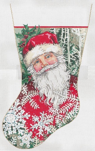 click here to view larger image of Winter Wonderland Stocking - Right Facing (hand painted canvases)