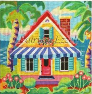 click here to view larger image of Yellow Beach Cottage (hand painted canvases)
