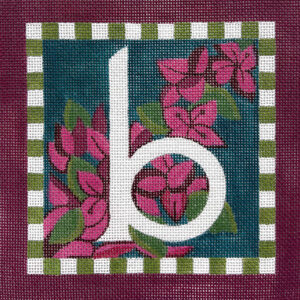 click here to view larger image of Floral Letter B (hand painted canvases)