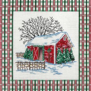 click here to view larger image of Christmas Tree Barn (hand painted canvases)