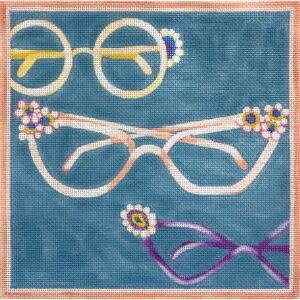 click here to view larger image of Vintage Glasses (hand painted canvases)