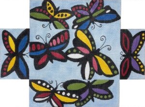 click here to view larger image of Butterflies Brick Cover (hand painted canvases)