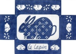 click here to view larger image of Le Lapin Brick Cover (hand painted canvases)