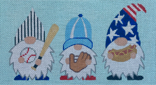 click here to view larger image of Baseball Gnomes (hand painted canvases)