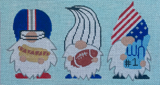 click here to view larger image of Football Gnomes (hand painted canvases)