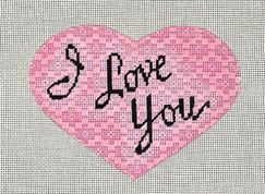 click here to view larger image of I Love You Heart w/SG (hand painted canvases)