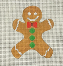 click here to view larger image of Little Bits - Gingerbread Man w/SG (hand painted canvases)