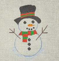 click here to view larger image of Little Bits - Snowman w/SG (hand painted canvases)