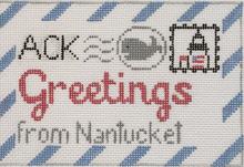 click here to view larger image of Greetings from Nantucket Mini Letter (hand painted canvases)