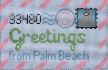 click here to view larger image of Greetings from Palm Beach Mini Letter (hand painted canvases)