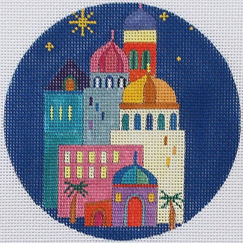 click here to view larger image of Bethlehem Ornament  - 18M (hand painted canvases)