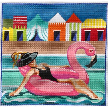 click here to view larger image of Beach Girls - Poolside Cabanas (hand painted canvases)