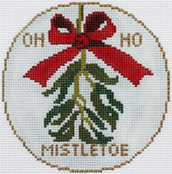 click here to view larger image of Mistletoe Ornament (hand painted canvases)