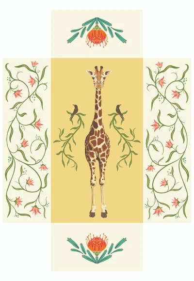 click here to view larger image of Giraffe Brick Cover (hand painted canvases)