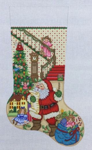 click here to view larger image of Christmas Stocking - 7335 -13M (hand painted canvases)