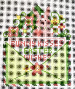 click here to view larger image of Bunny Kisses Easter Wishes Letter (hand painted canvases)