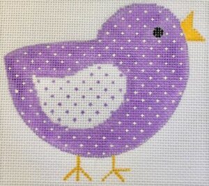 click here to view larger image of Chick - Purple w/SG  (hand painted canvases)