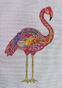 click here to view larger image of Flamingo   (hand painted canvases)
