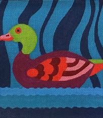 click here to view larger image of Mandarin Duck (hand painted canvases)