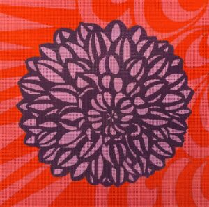 click here to view larger image of Dahlia/Cerise  (hand painted canvases)