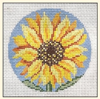 click here to view larger image of Sunflower Ornament   (hand painted canvases)