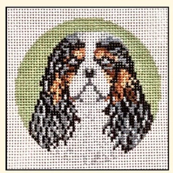 click here to view larger image of Cavalier King Charles Ornament  - 13M (hand painted canvases)
