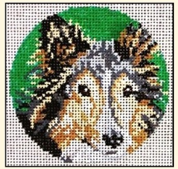 click here to view larger image of Miniature Collie Ornament  - 18M (hand painted canvases)