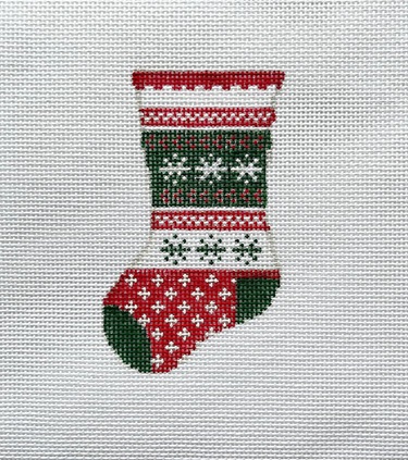 click here to view larger image of Mini Sweater Stocking (hand painted canvases)