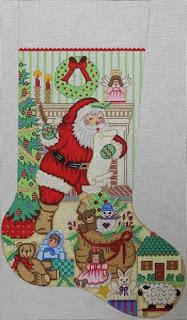click here to view larger image of Christmas Stocking 7329 - 18M (hand painted canvases)