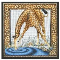 click here to view larger image of Zumgaligali w/Giraffe Border  (hand painted canvases)