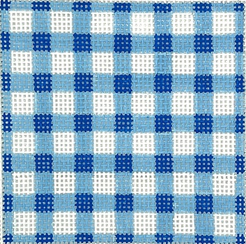 click here to view larger image of Blue Gingham (hand painted canvases 2)