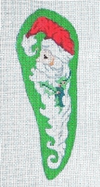 click here to view larger image of Santa/Christmas Green (hand painted canvases)