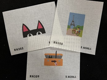 click here to view larger image of Cats Eyes Luggage Tag (hand painted canvases)